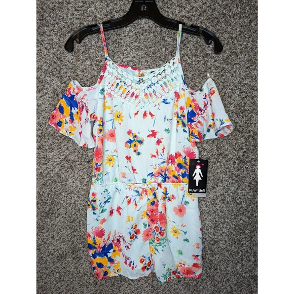 Paper Other - Paper Doll Girl's Floral Colorful Romper Kid's 14